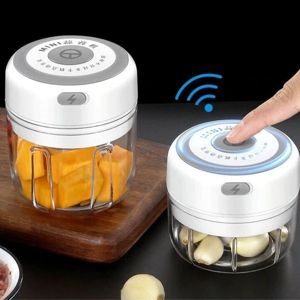 300ML Electric Garlic Press Chopper - Multi-Functional Food Mincer