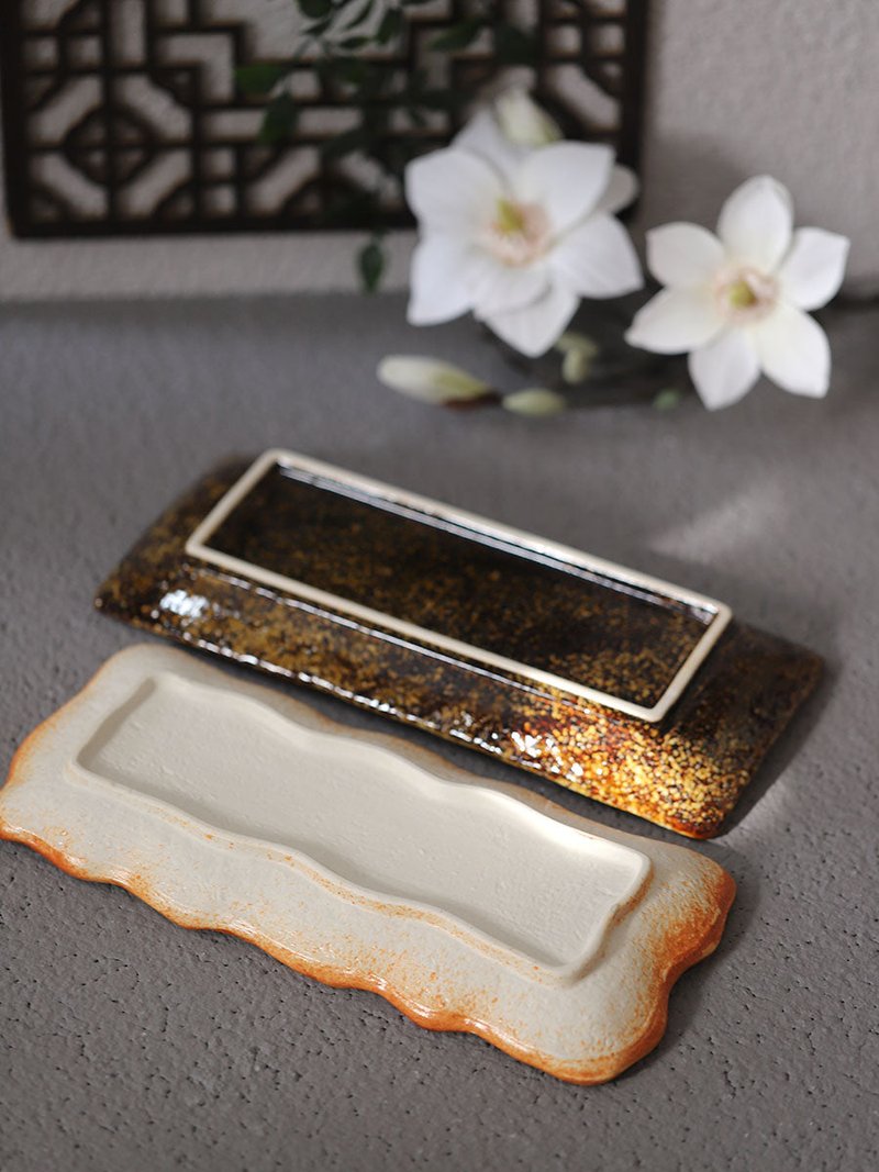 Handmade Rectangular Sushi & Fruit Salad Plate - Porcelain Serving Platter