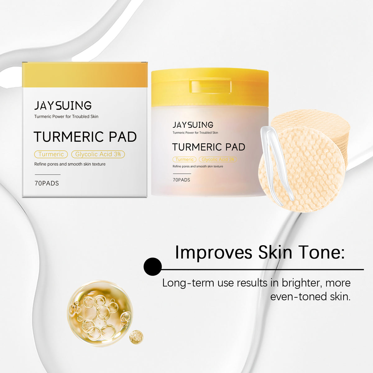 Kojic Acid Turmeric Brightening Facial Pads