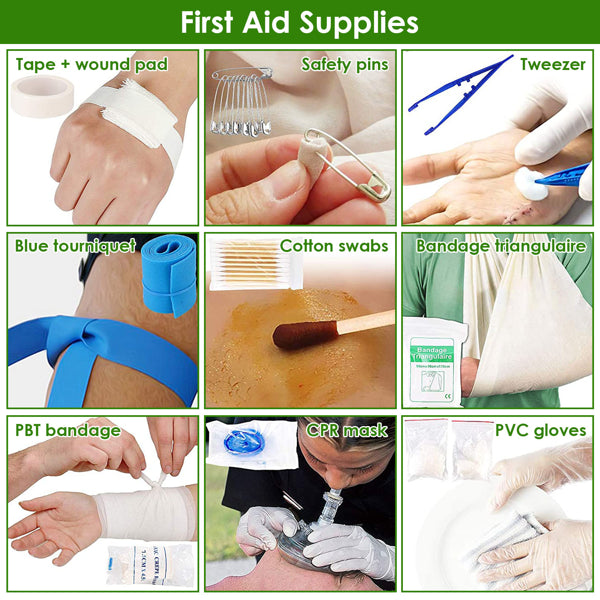 47-Piece Survival Kit Emergency Tool Set with First Aid & Accessories