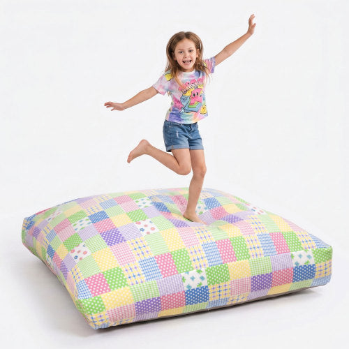 Sensory Crash Pad for Kids & Adults - Removable, Washable, Foam Blocks, Non-Slip, 60" x 60"