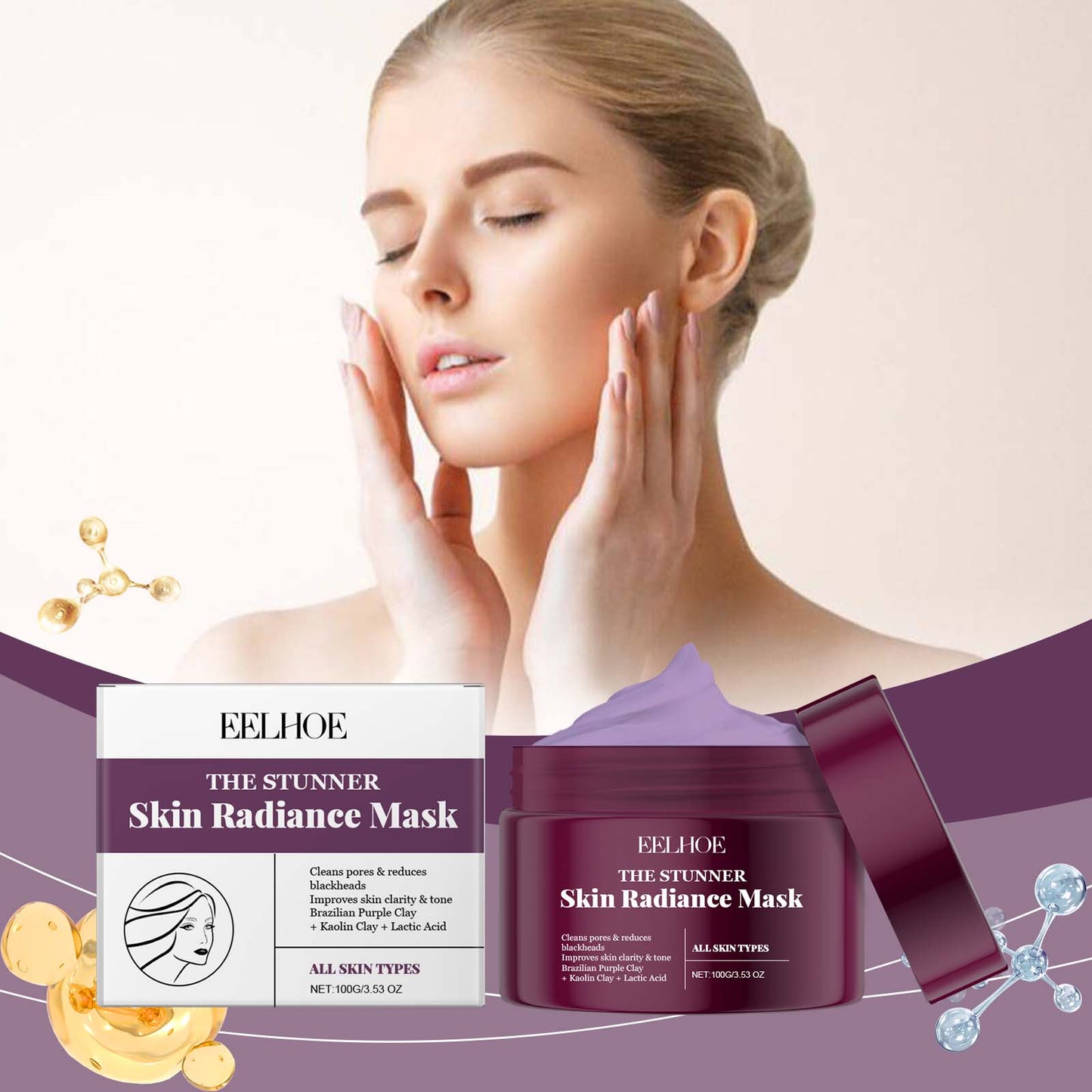 Brightening Facial Mask with Lactic Acid and Vitamin E - Pore Refining