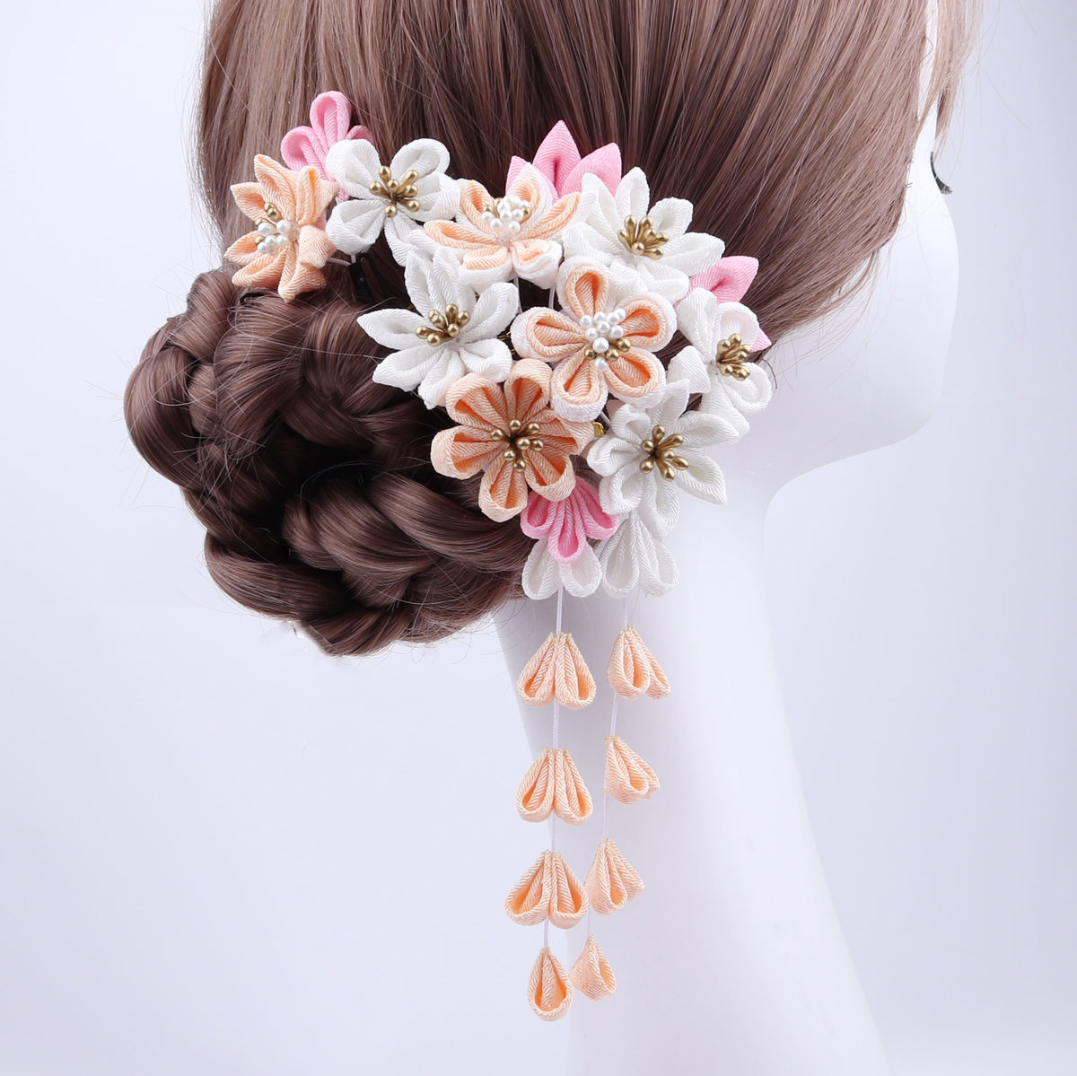 Floral Hair Comb Set - Japanese Style