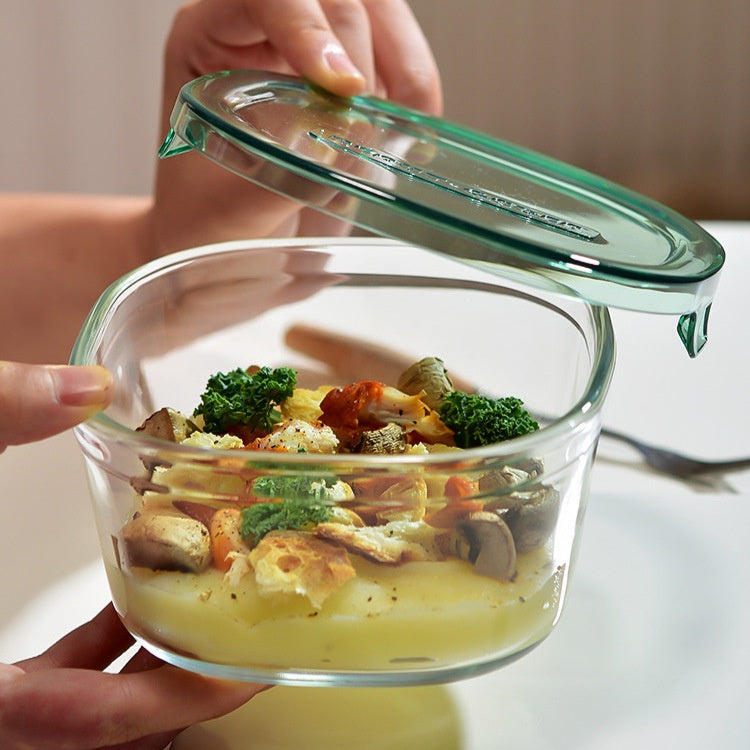 Ultra-Light Glass Rice Crisper Food Storage Container - Heat-Resistant, Sealed Fresh Keeping
