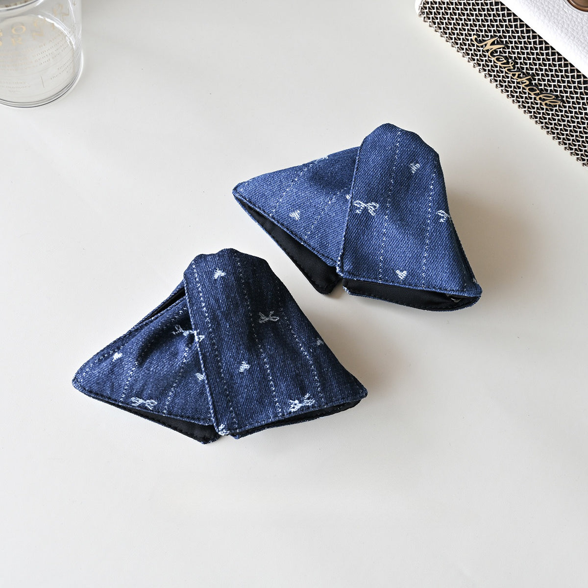 Korean Style Hair Barrette Clip - Bow Triangle Design