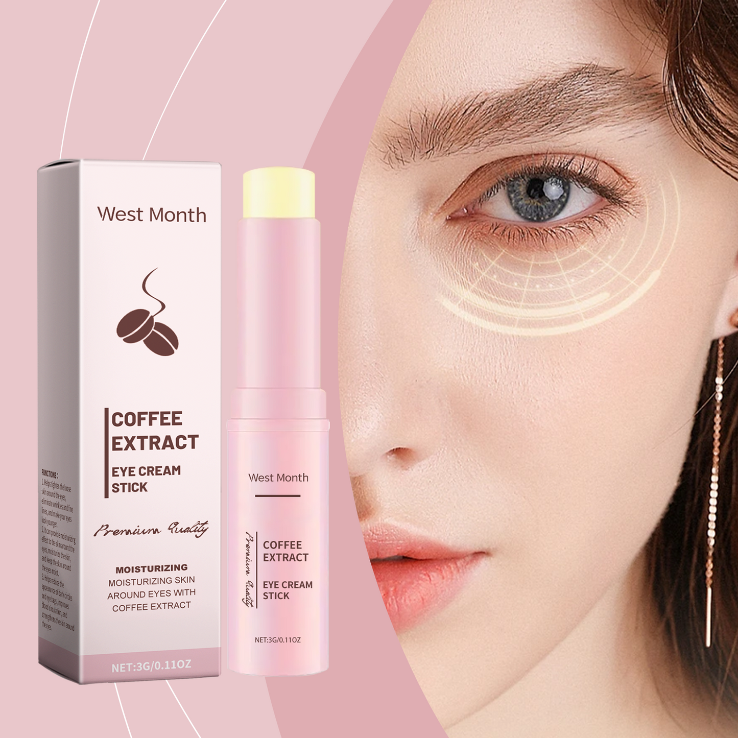 Caffeine Eye Cream Bar - Moisturizing Firming & Brightening Eye Care