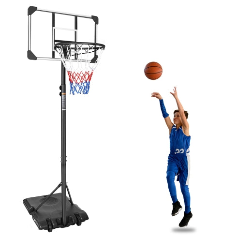 Portable Basketball Goal System with Adjustable Height - 5.6 to 7ft