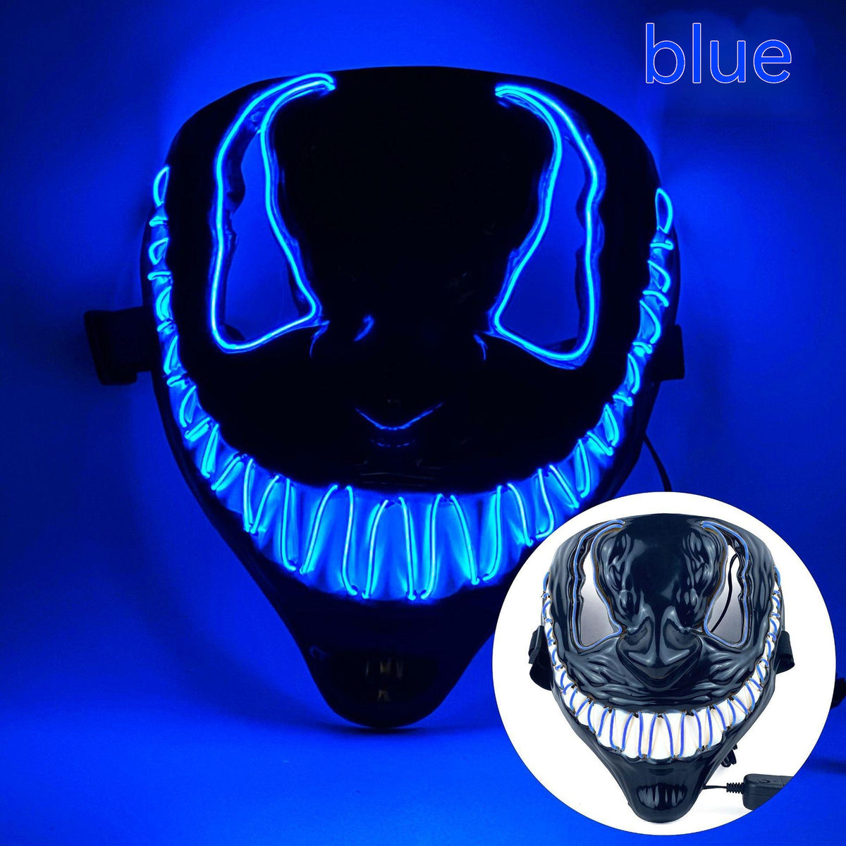 Halloween Luminous LED Mask for Dance Party Multi-Color Variants