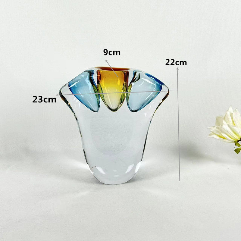 High-End Heavy Glass Vase - Modern Home Decor & Gift Idea