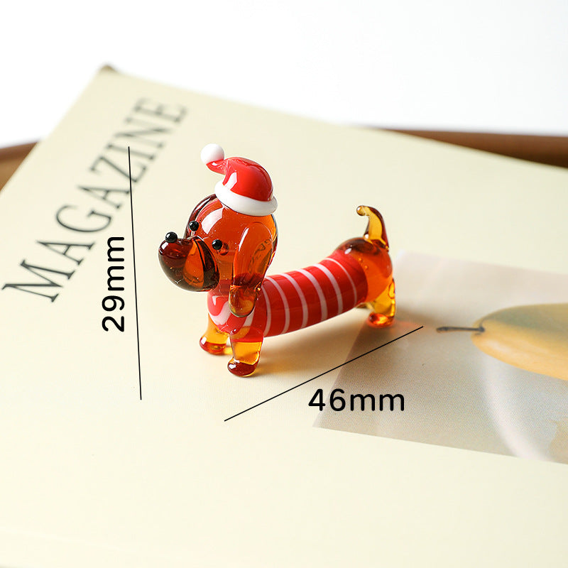 Decorative Glass Pet Figurine for Living Room - Modern Animal Ornament
