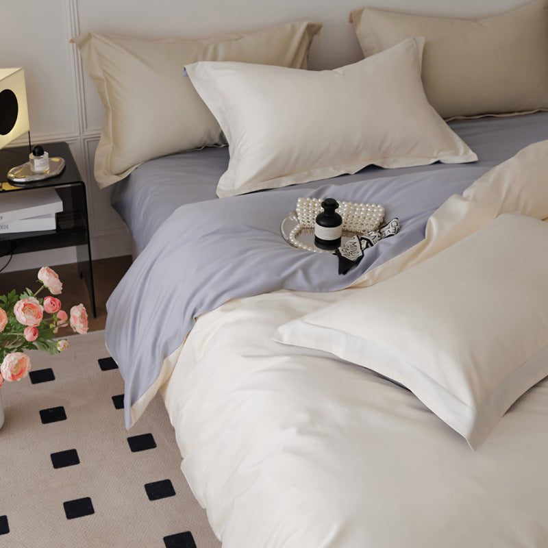 Pure Cotton Four-Piece Bed Set - All Cotton Bed Sheets for Home