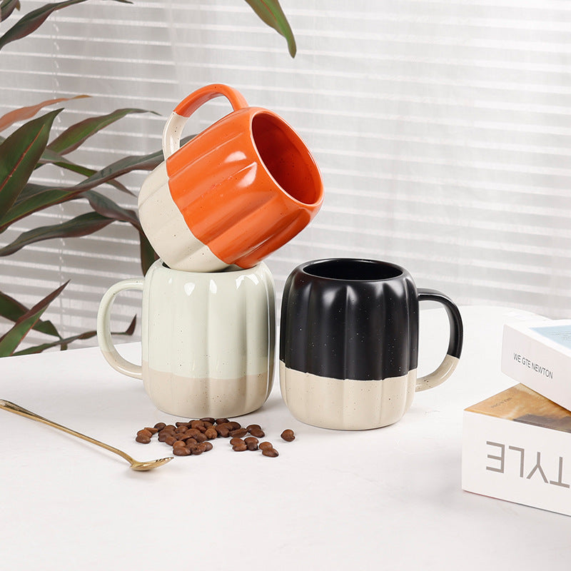 Ceramic Pumpkin Mug 425ML - Halloween Fall Coffee Cup - Microwave Safe