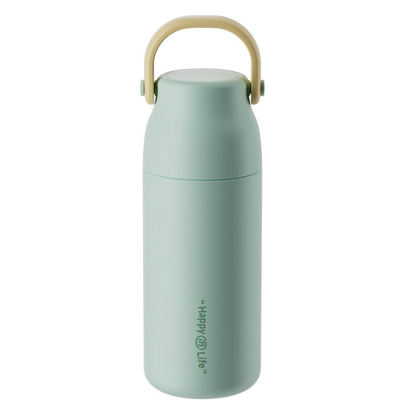 Insulated Stainless Steel Water Bottle for Women with Lanyard - Large Capacity, Heat Retention