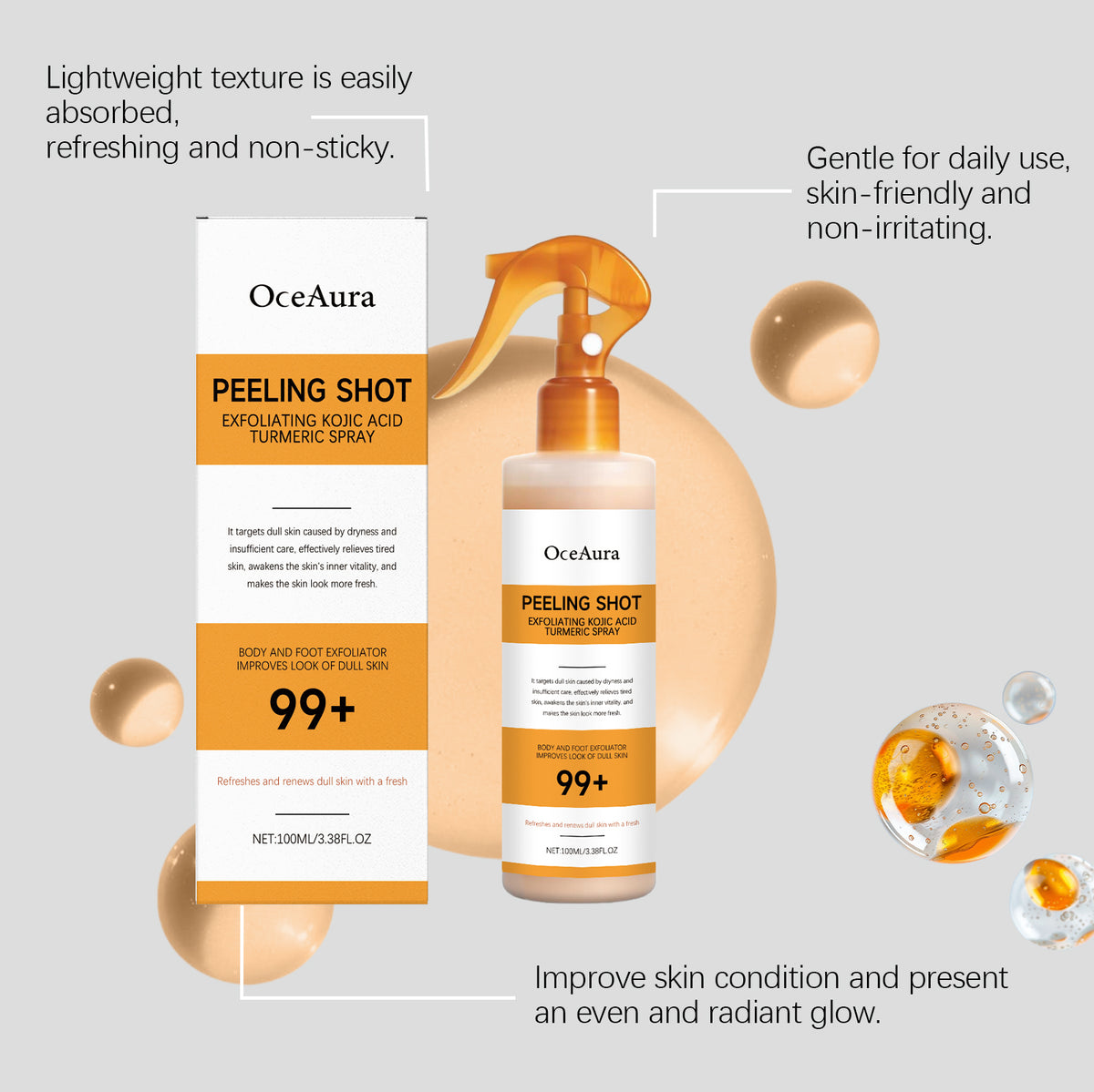 Kojic Acid Turmeric Exfoliating Spray 100ml