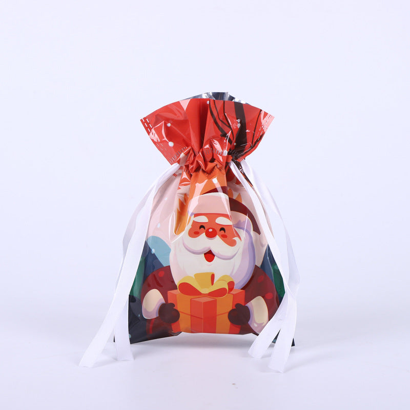 Festive Aluminum Foil Gift Bags for Christmas & New Year Party Packaging