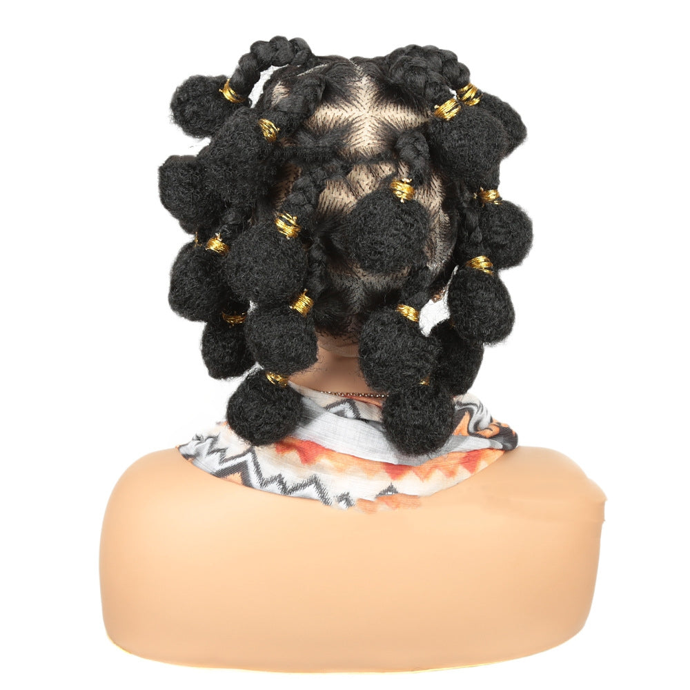 Full Lace Human Hair Wig 12 Inch - 1B Color