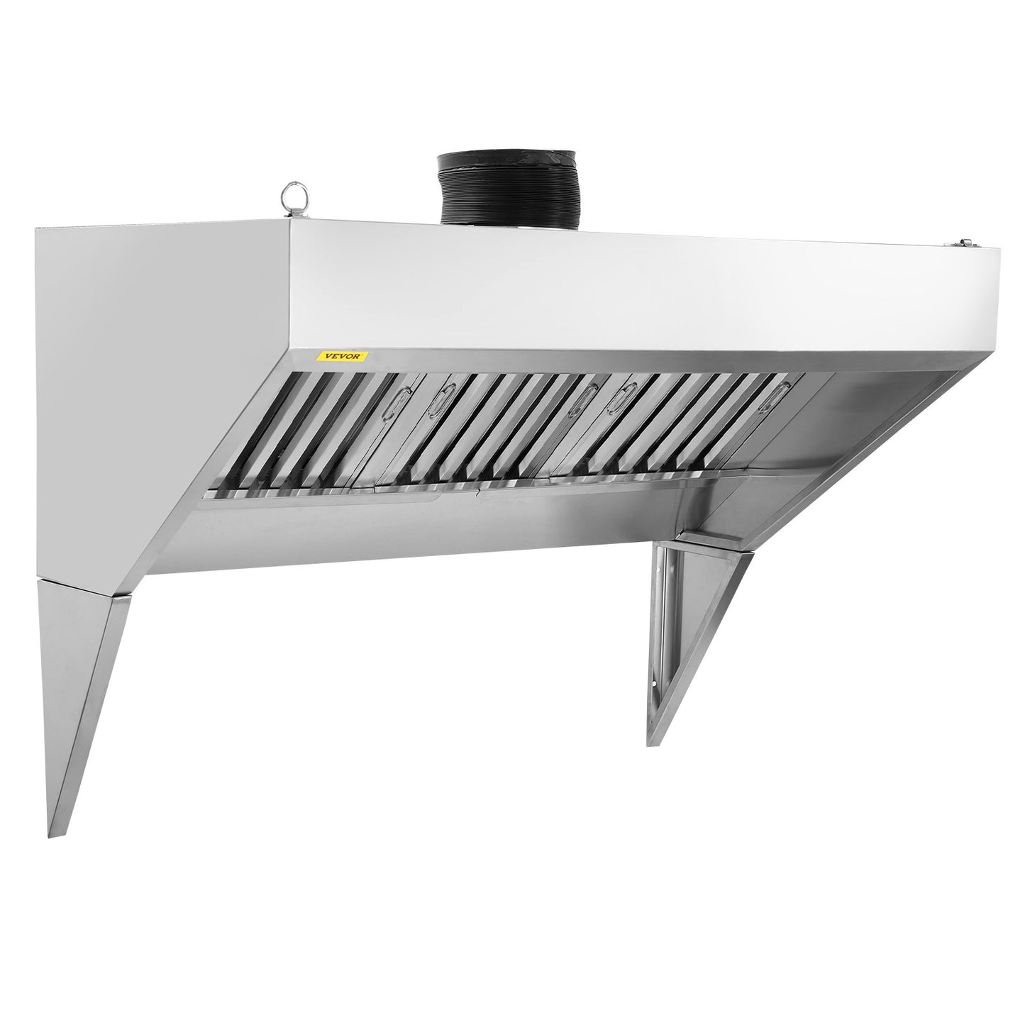 7FT Stainless Steel Exhaust Hood for Food Trucks & Kitchens