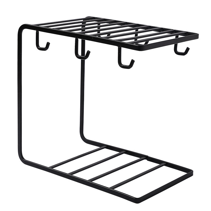Iron Cup Holder Storage Rack for Kitchen and Home Organization
