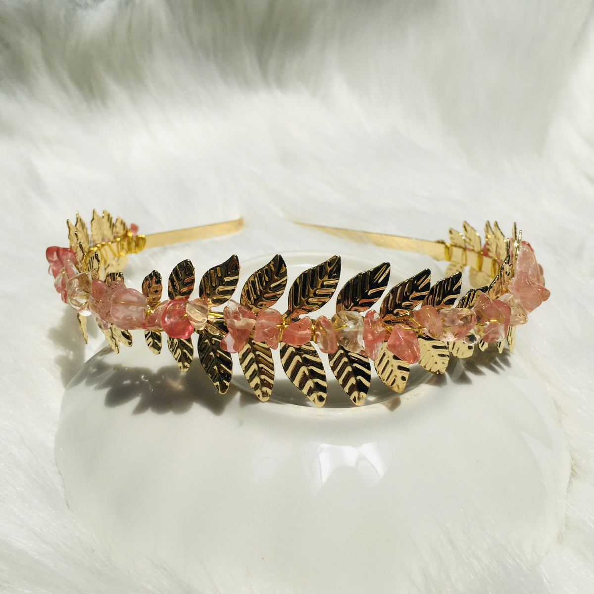 Natural Crystal Hairpin - Handmade Geometric Style
