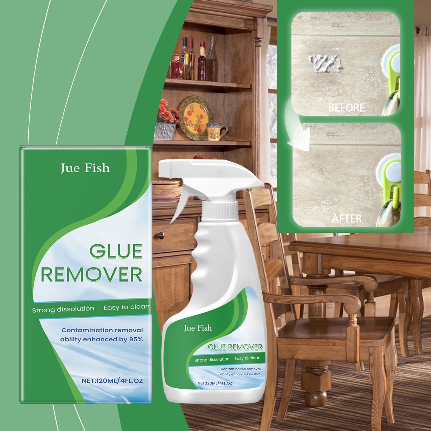 Household Adhesive Remover - 120ml Kitchen Storage Cleaner, Easy to Use