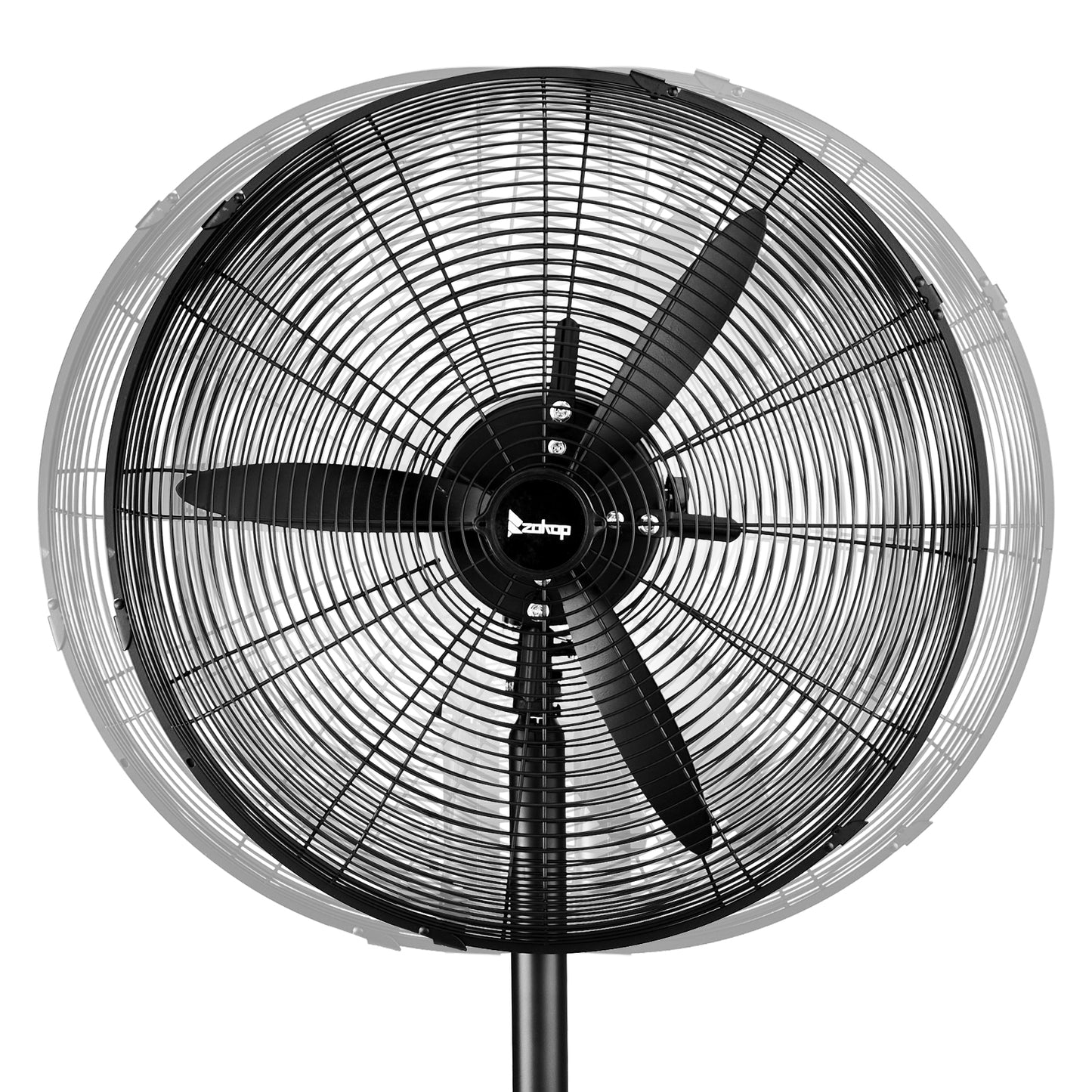 20 Inch Oscillating Pedestal Floor Fan with Copper Motor, 4-Speed Adjustable Height