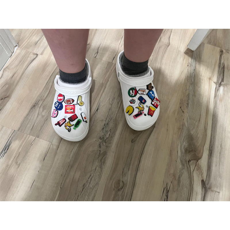 25 PVC Food & Drink Bottle Shoe Charms Set - Random Designs