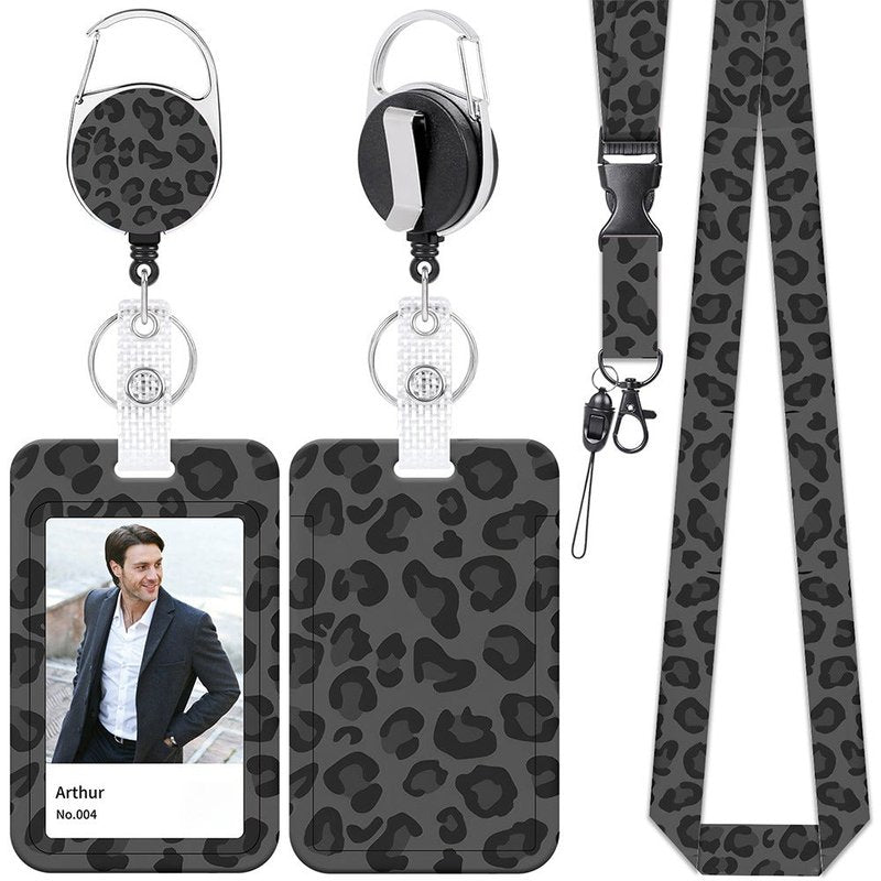 Retractable Lanyard Card Holder with Pull-Out Slot for ID Badges
