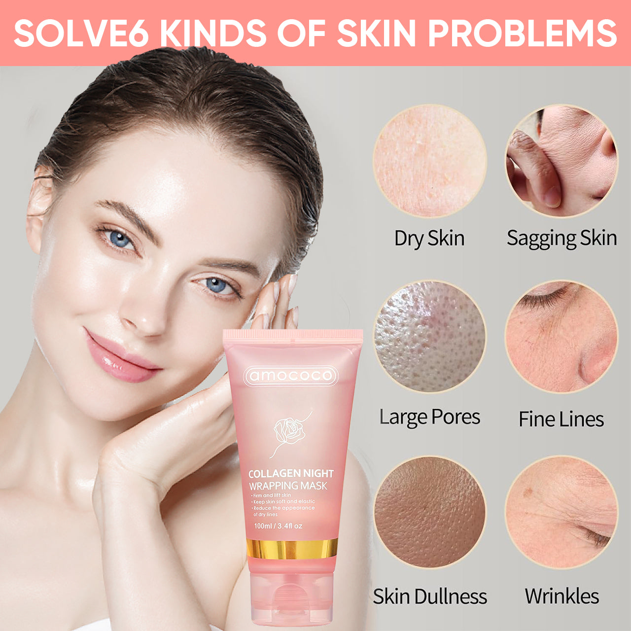 Collagen Night Wrapping Mask - 100mL Firming & Hydrating Overnight Treatment