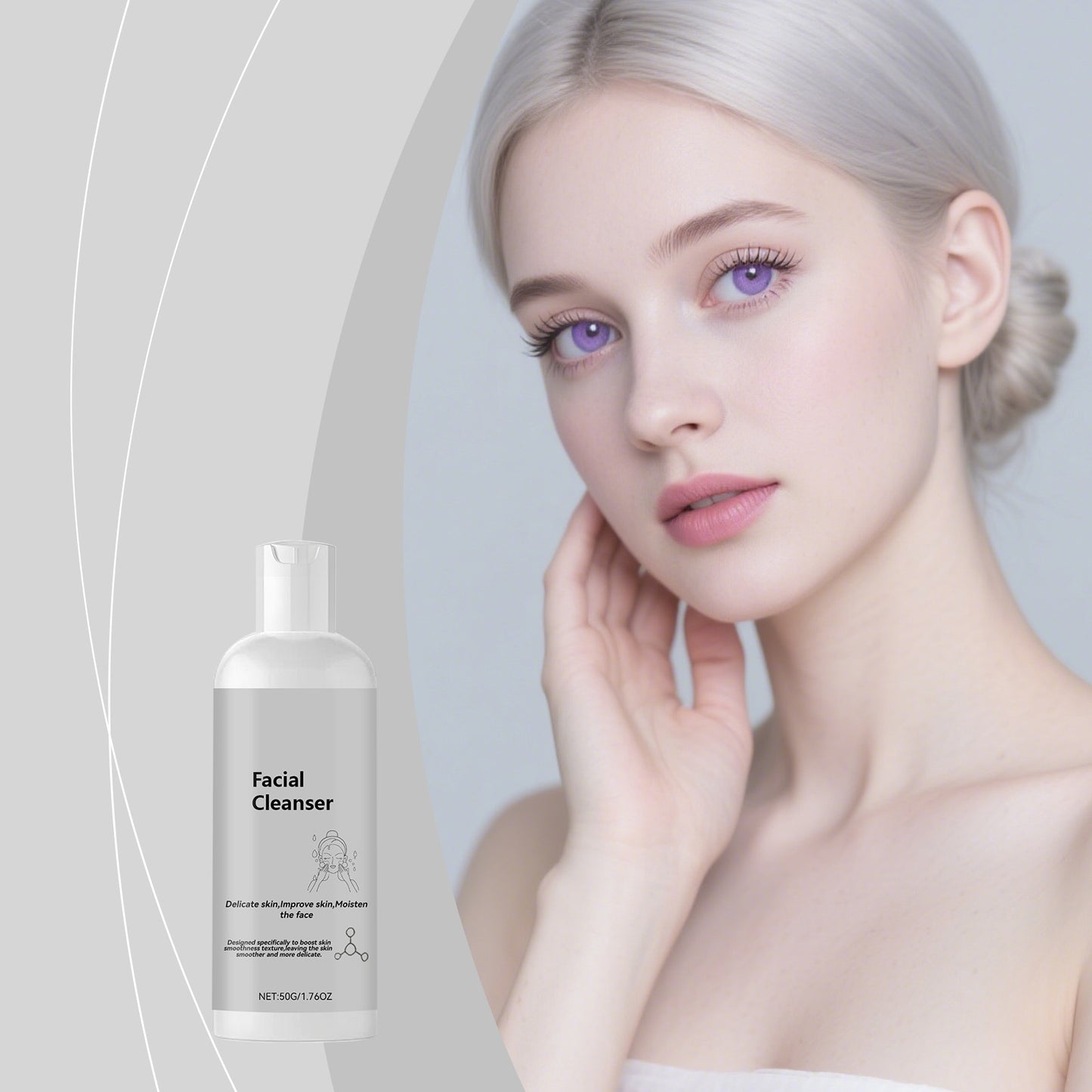 Moisturizing Facial Cleanser for Clear Skin 50g - Gentle Skin Care