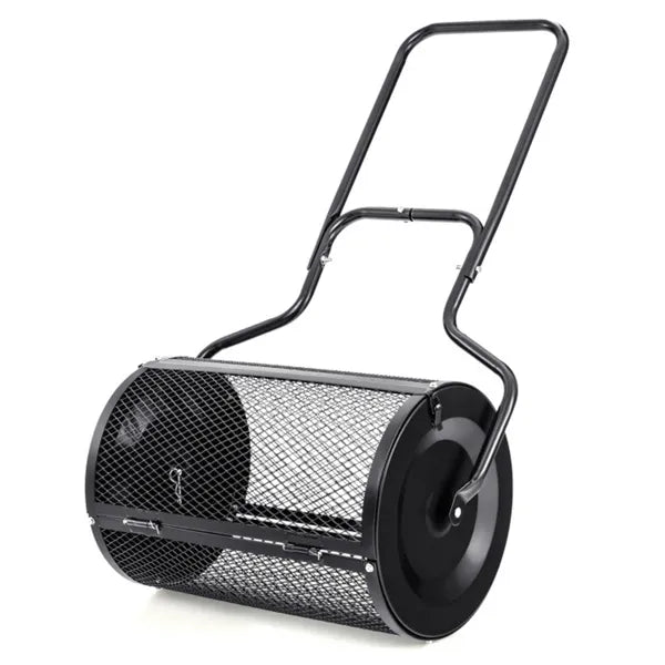 24-Inch Heavy-Duty Metal Mesh Compost Spreader - 2.7 Cu.ft Capacity