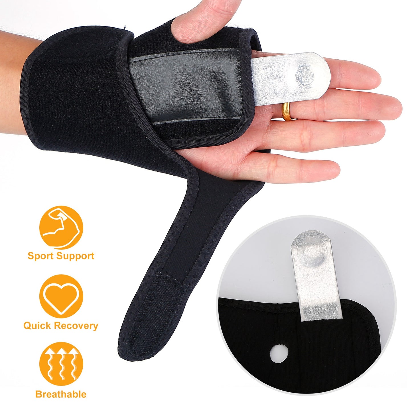 Carpal Tunnel Wrist Support Brace with Removable Splint - Left Hand