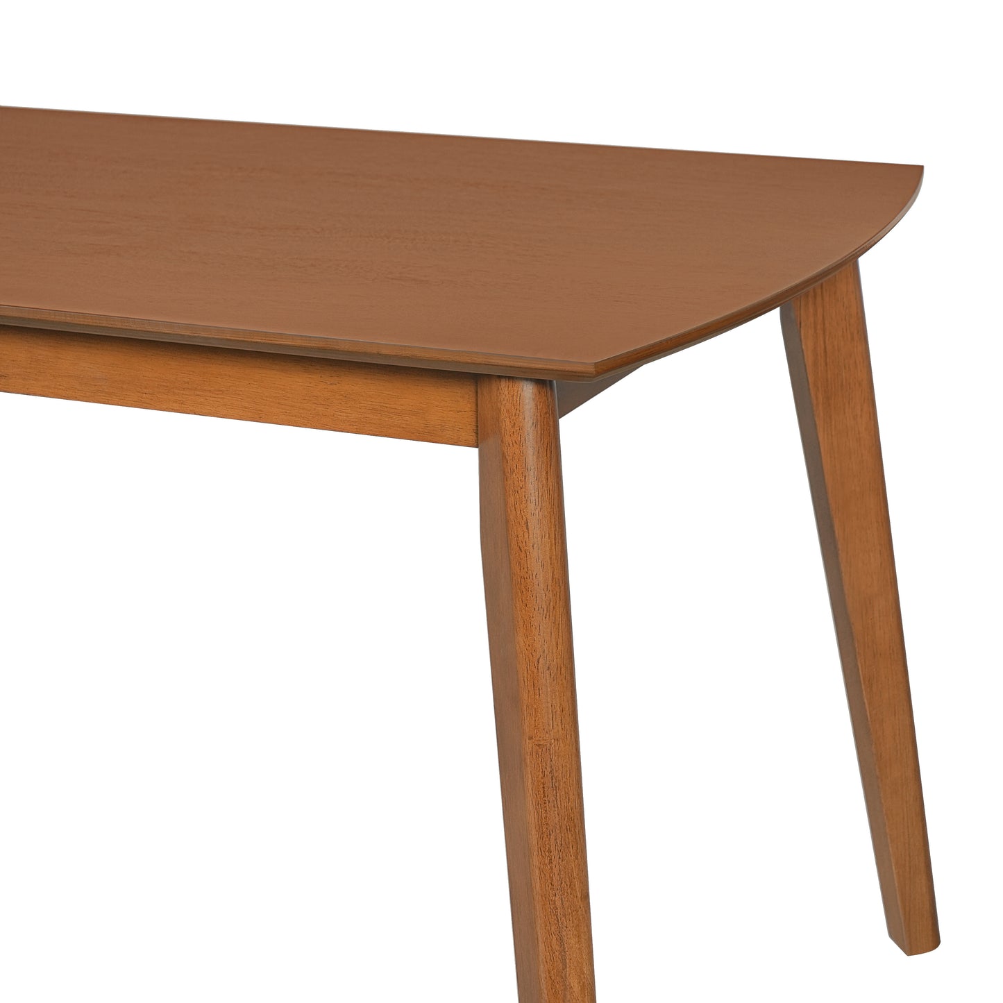 Farmhouse Dining Table Set for 4 with Upholstered Chairs - Brown & Beige