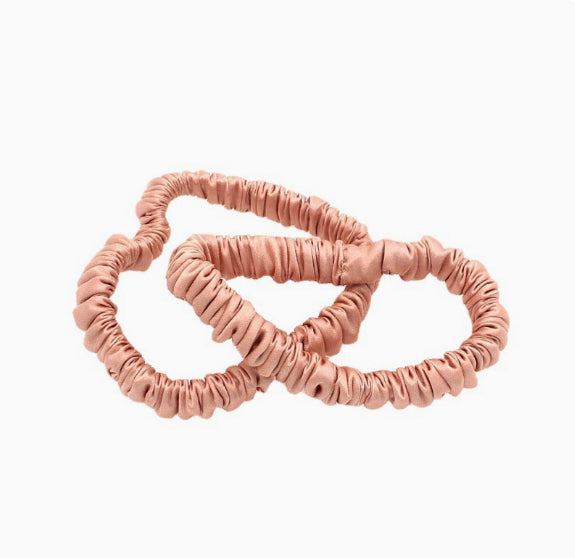 Women's Silk Hair Tie with Ring - Light Luxury Hair Accessory