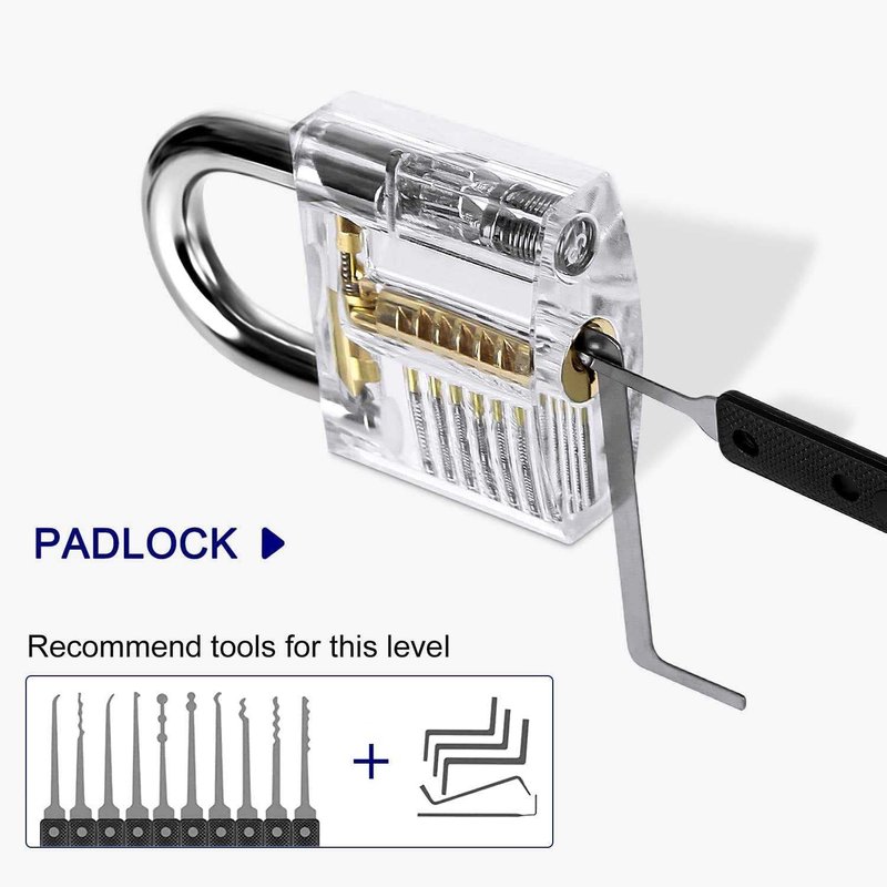 Anti-Rust Lock-Picking Tool Set for Locksmiths - Fingerprint Function