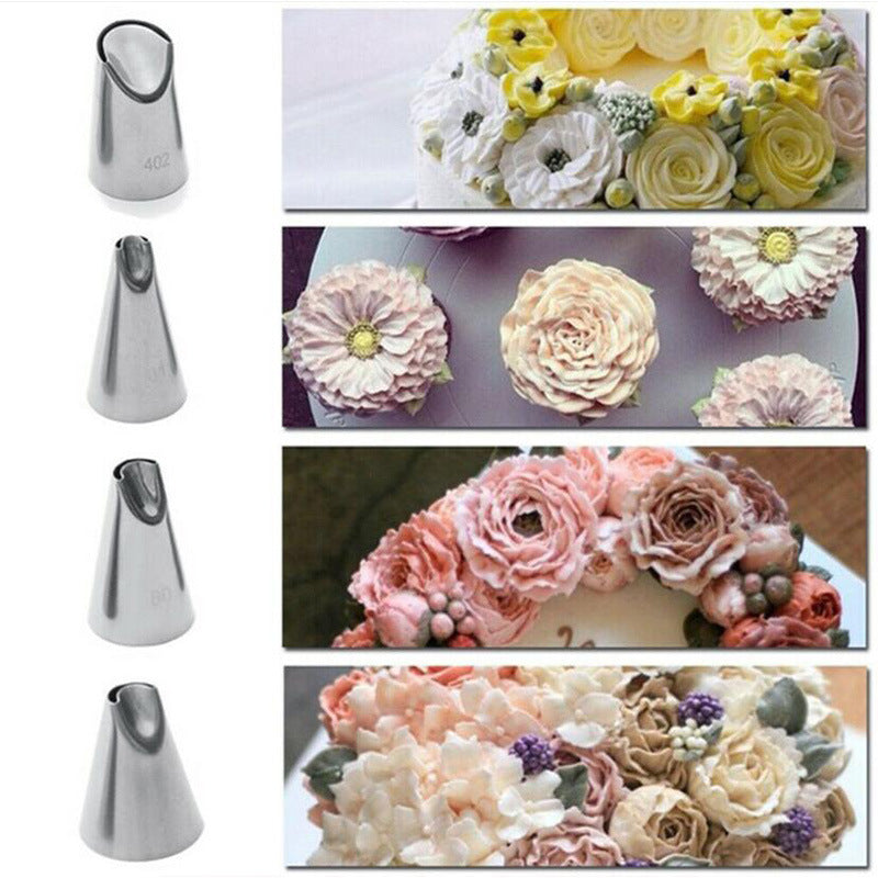 Stainless Steel Piping Tip Set for Cake Decorating - 5 Pieces
