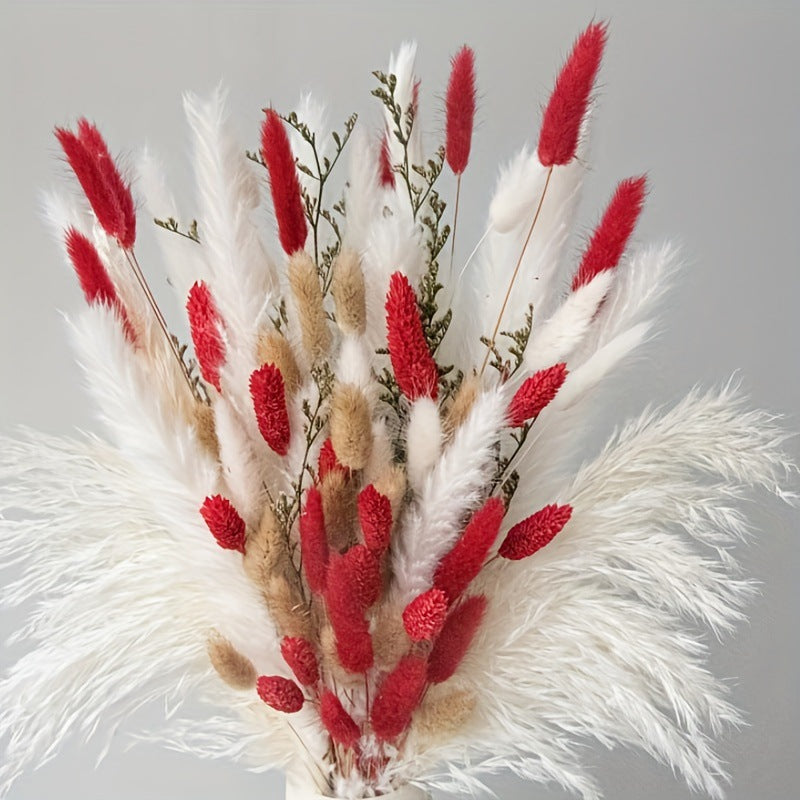 Dried Flower Bouquet - Preserved Grass Flower Arrangement for Home Decor