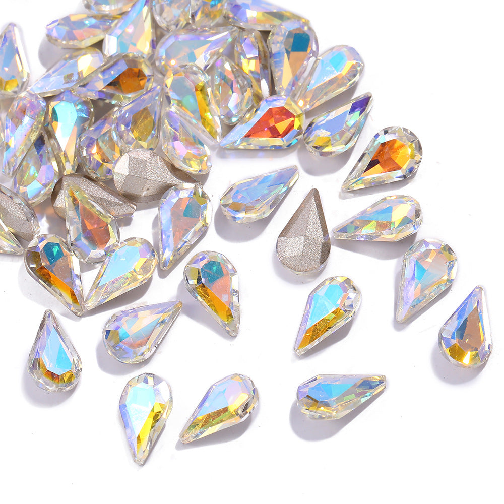 Water Drop Nail Art Diamonds – 100pc Transparent Stones