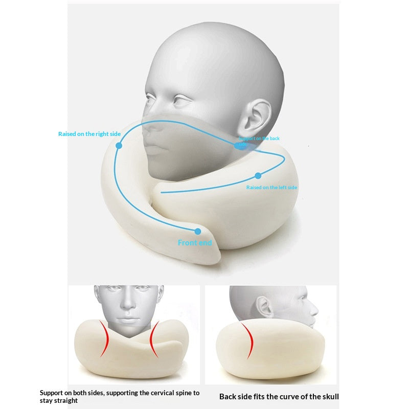 Travel Neck Pillow for Airplane, Car & Travel Comfort - Memory Foam Support