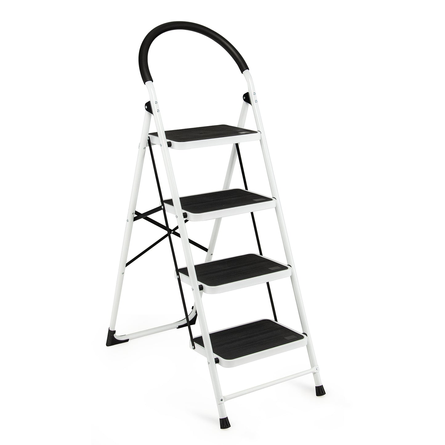 Folding 4-Step Ladder with Anti-Slip Pedal, 330Lbs Capacity