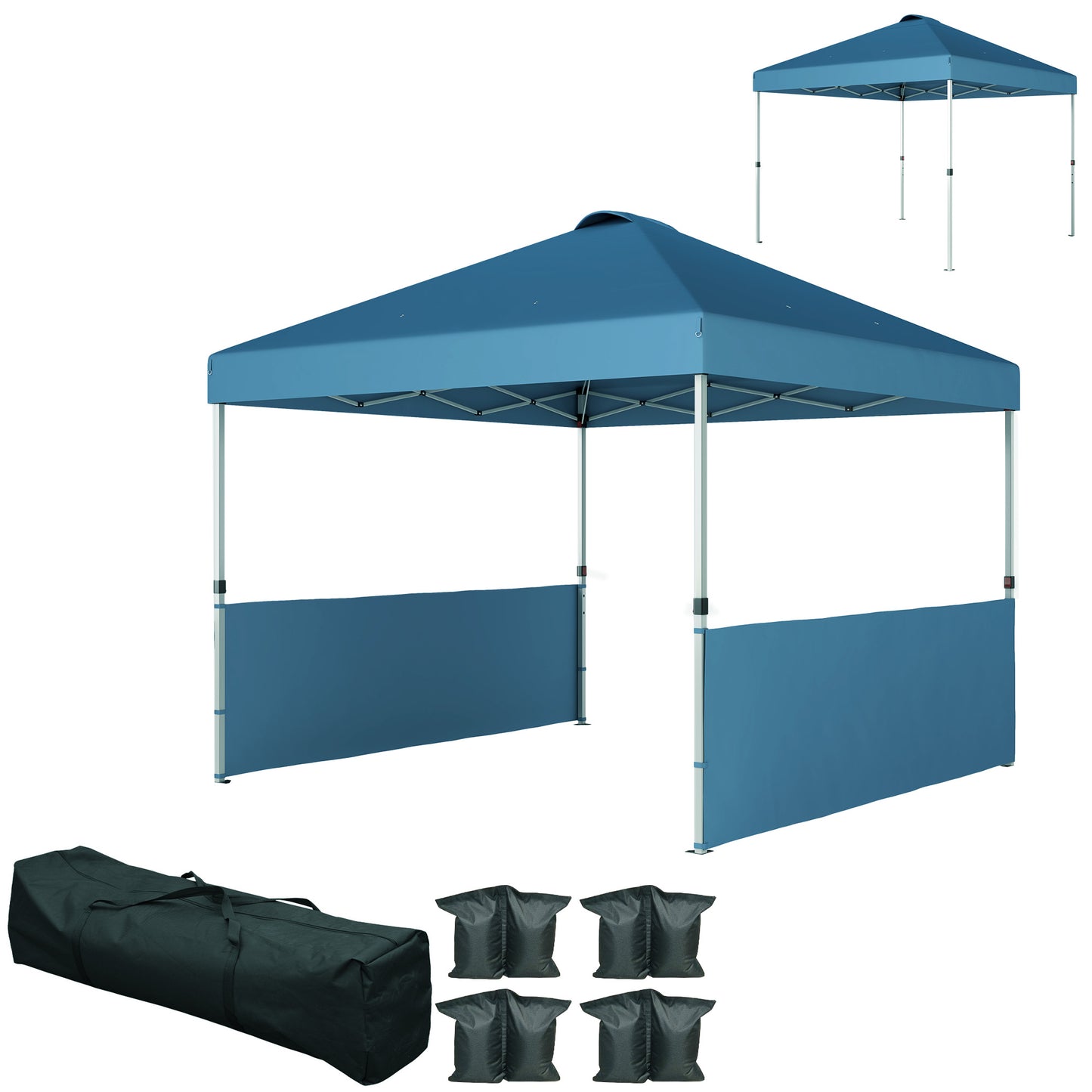 10x10 Pop-Up Canopy Tent with UV50+ Protection & Sidewalls