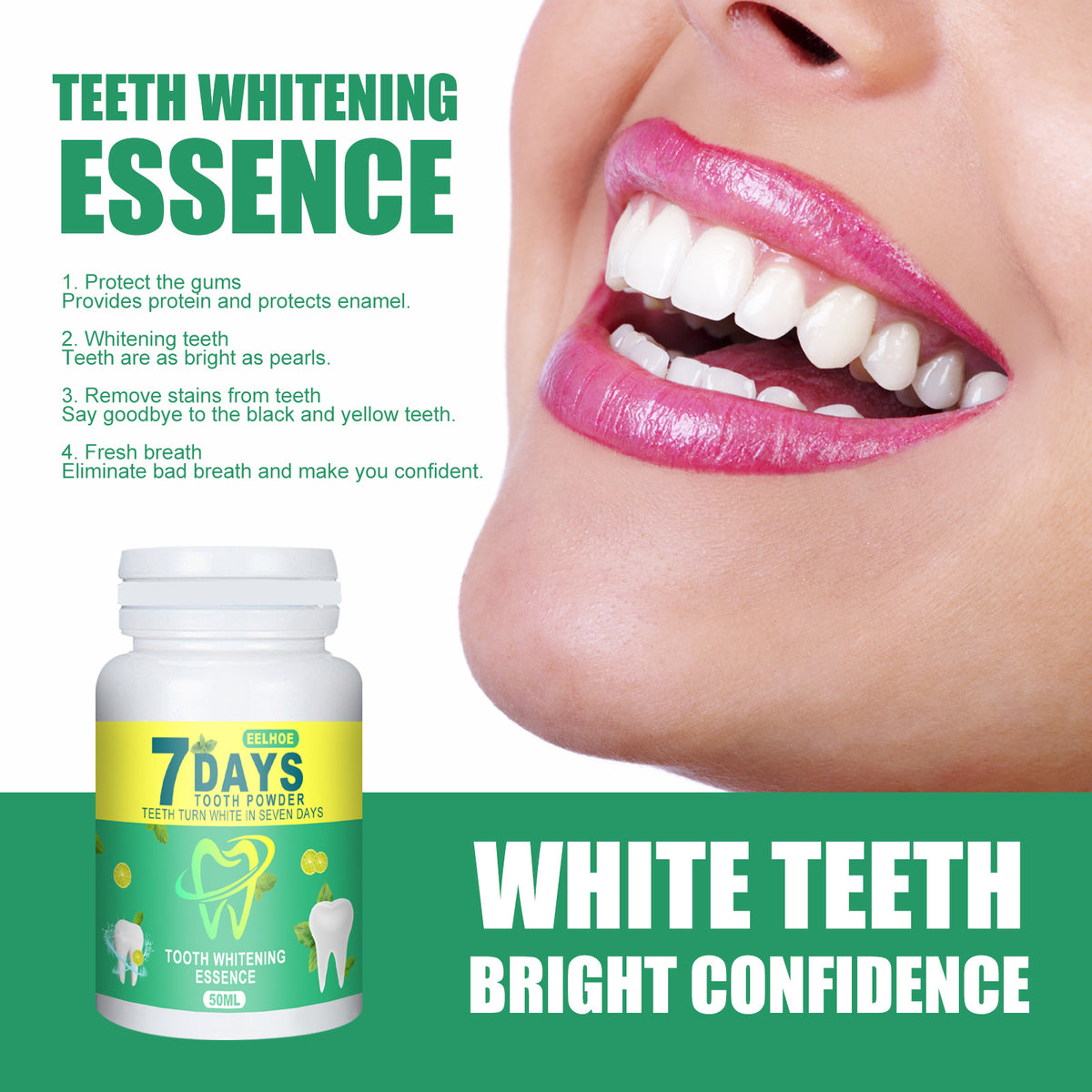 Tooth Powder Oral Care Teeth Cleaning Natural Breath Freshener 50ml