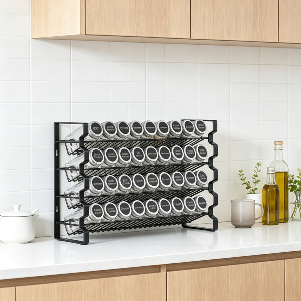 Spice Rack Organizer For Cabinet 18x11inch, Seasoning Set With 36