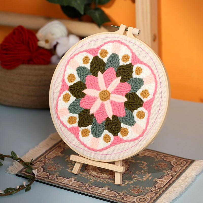 Flower and Grass Stamp Material Pack for Embroidery Crafts - Handmade