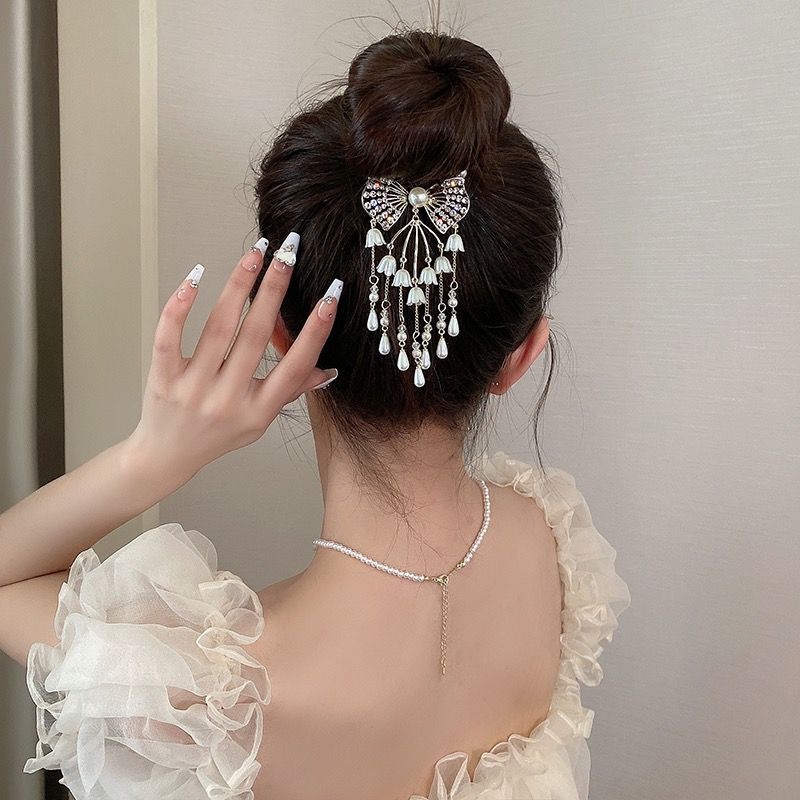 Ponytail Clip Hair Pin - Alloy Back Head Ball Clip