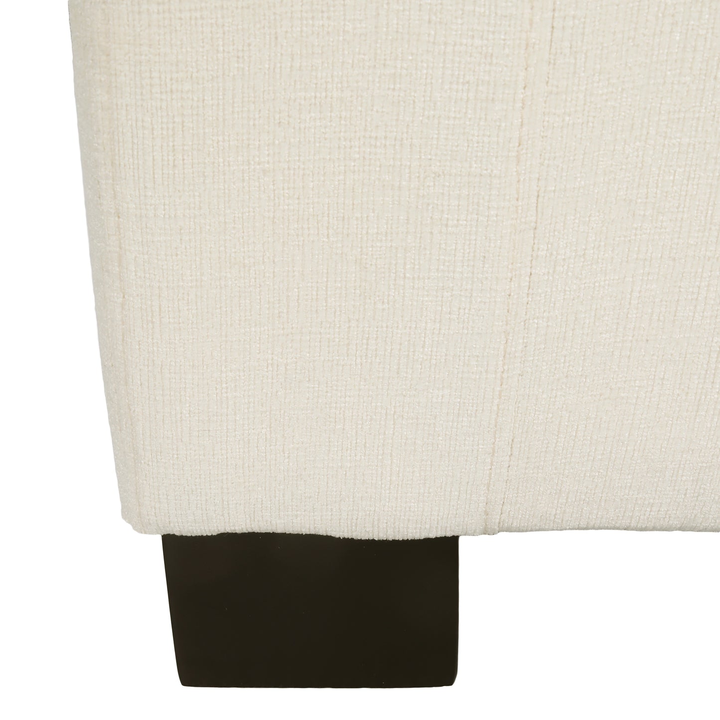 50-Inch White Storage Ottoman with Hinged Lid for Living Room & Bedroom
