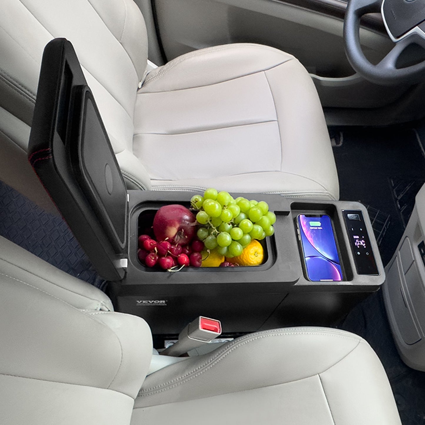 8L Portable Car Refrigerator Freezer - Single Zone, Bluetooth Control, Black