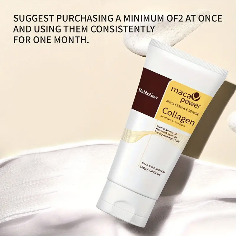 Collagen Hair Mask for Deep Repair - 600mL Anti-Frizz Hydrating Treatment