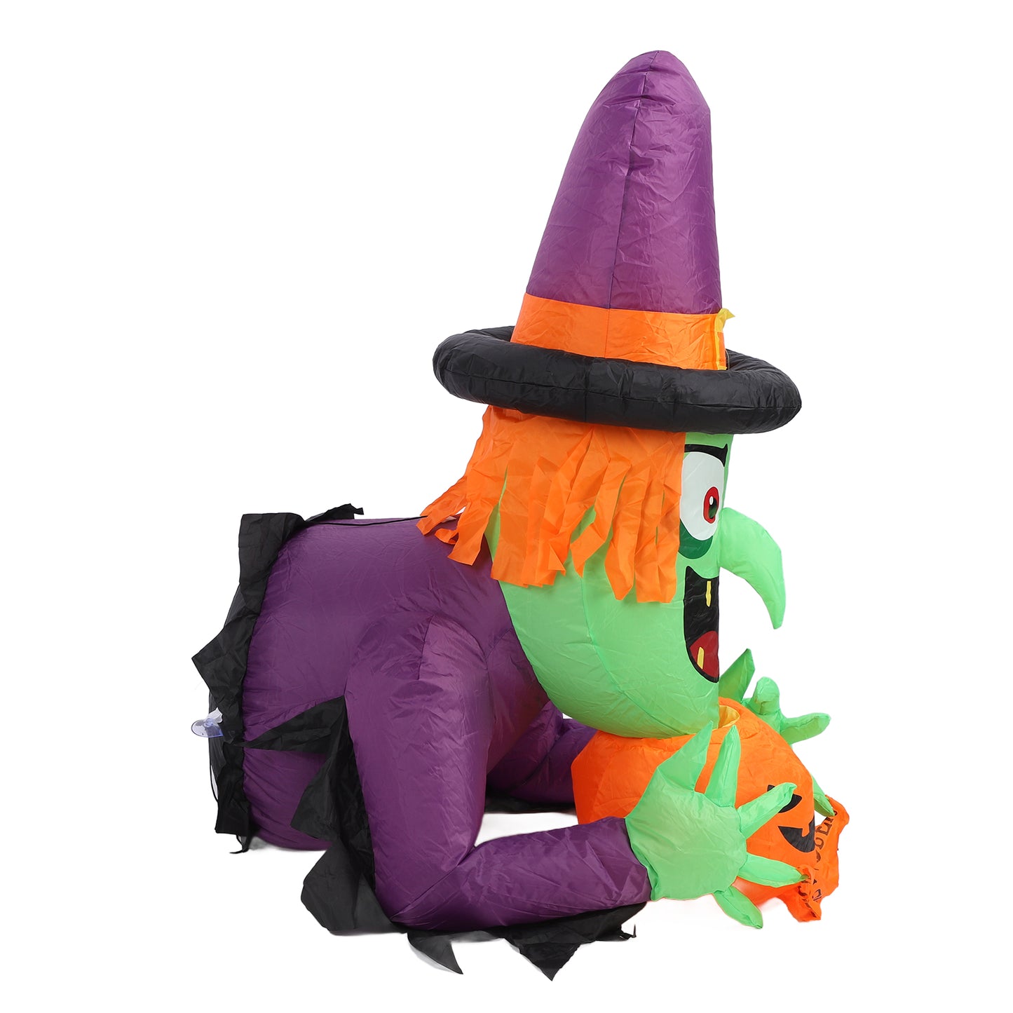 4.43ft Witch Broke Out From Window Inflatable Decoration Built In LED