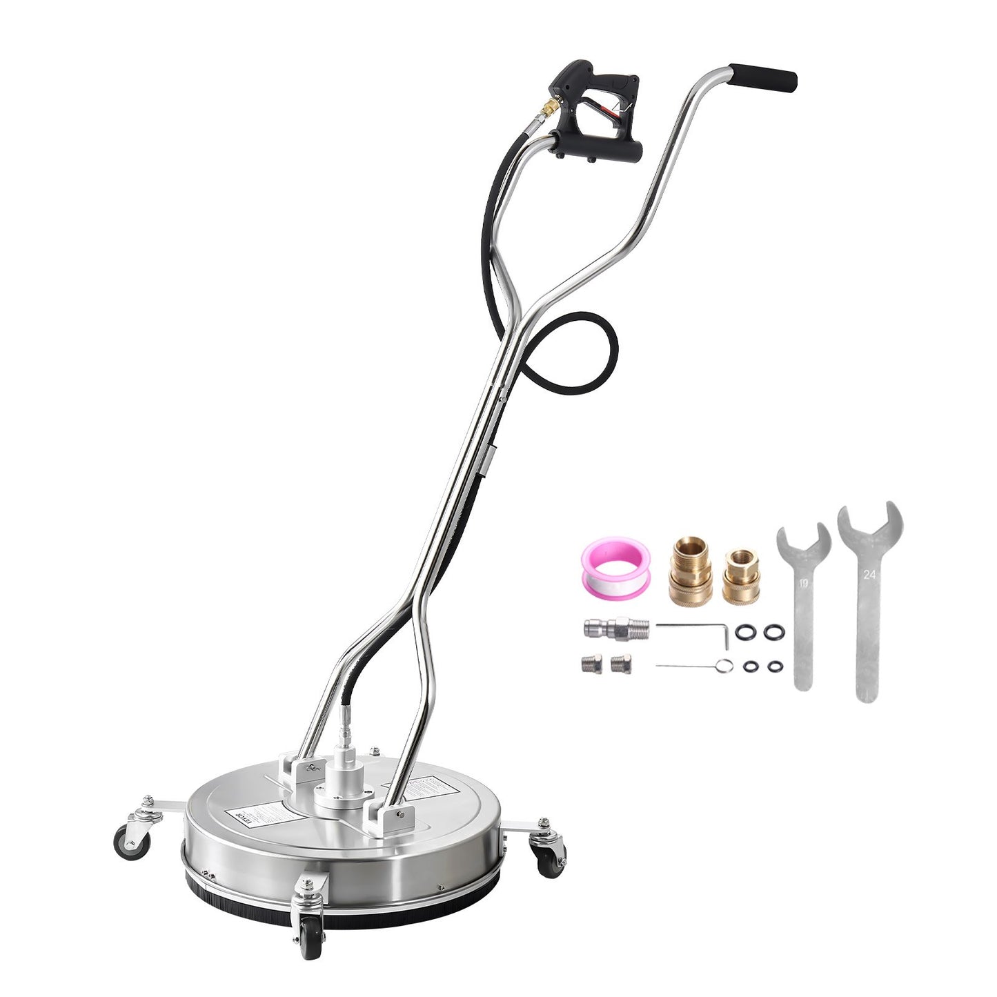 21-Inch Pressure Washer Surface Cleaner 4000 PSI with Dual Wheels & Handle