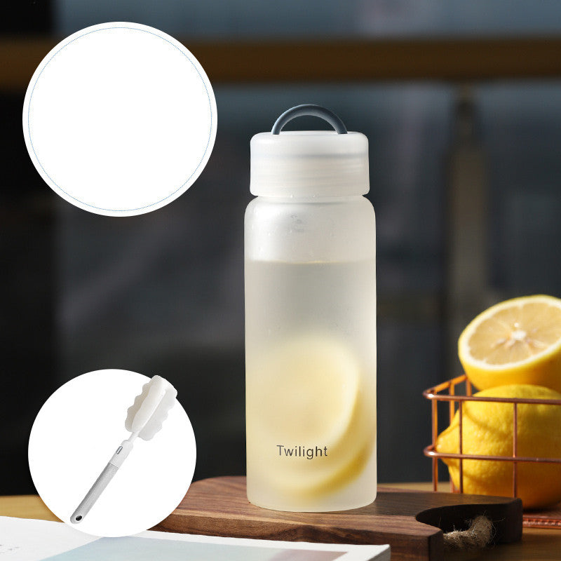 Portable Heat-Resistant Glass Mug for Student and Home Use